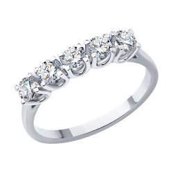 Кольцо из белого золота с бриллиантами (Арт.1012441-3)