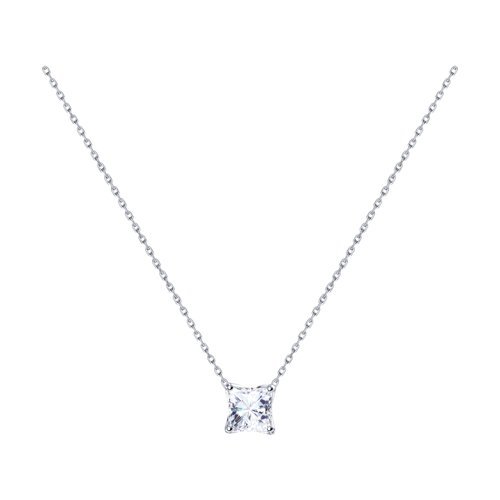 Колье из серебра с фианитом (Арт.94070214)