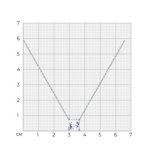 Колье из серебра с фианитом (Арт.94070214)