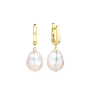 Серьги серебряные с жемчугом «Baroque Shine» Fresh Jewelry (арт.PI-E450-16-X-L-PN-X-X)