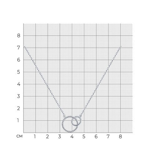 Колье из серебра с фианитами (Арт.94070679)