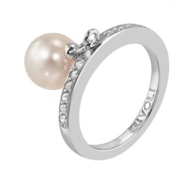 Кольцо из серебра с жемчугом и кристаллом swarovski (Арт.zar-14-8-4-s)