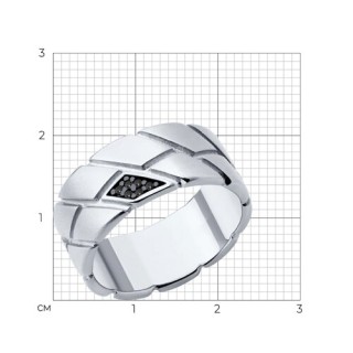 Кольцо из серебра с фианитом «Грань Стиля» Соколов (арт.94-110-02157-1)
