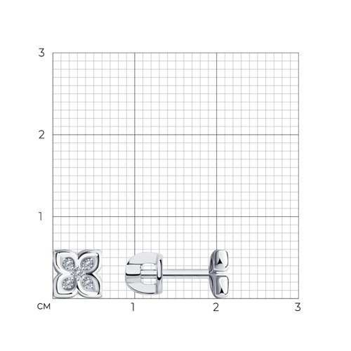 Серьги из белого золота с бриллиантами (Арт.1021707)