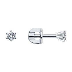 Серьги из белого золота с бриллиантами (Арт.1021819-3)