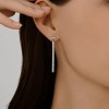Серьги из серебра с фианитами «Линия Света» Соколов (арт.2261)