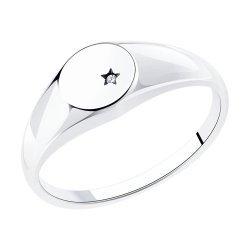 Кольцо из серебра с фианитом (Арт.95010184)