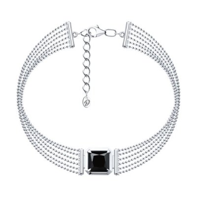 Браслет SOKOLOV «Серебряный блеск с ониксом» (арт. 94-350-02122-1)