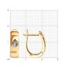 Серьги из золочёного серебра с бриллиантами (Арт.87020065)