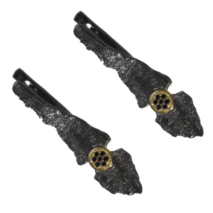 Серебряные серьги BEAVERS со шпинелью 2125sh_ox