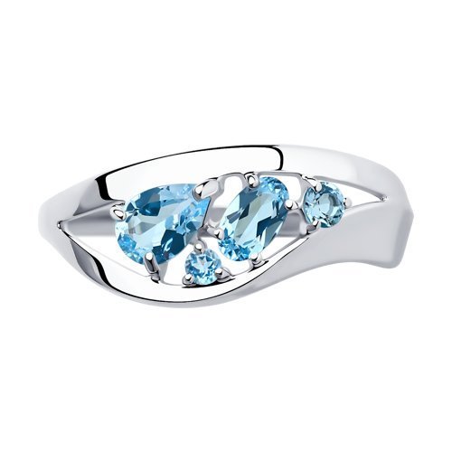 Кольцо из серебра с топазами (Арт.92011636)