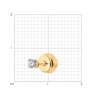 Серьги одиночные из золота с фианитом (Арт.170004)