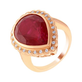 Кольцо из золота с бриллиантом и рубином (Арт.r01592ar4rt_rv_pink)