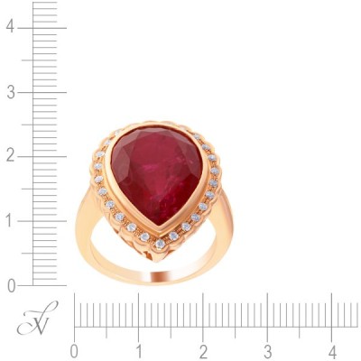 Кольцо из золота с бриллиантом и рубином (Арт.r01592ar4rt_rv_pink)