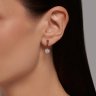 Серьги из комбинированного золота с бриллиантами (Арт.1022103)