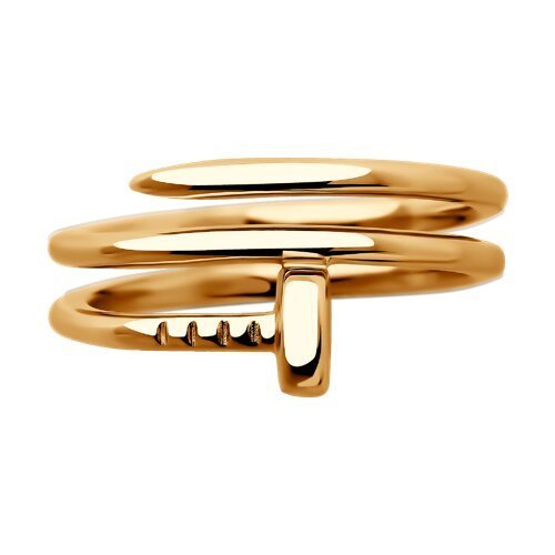 Кольцо из золочёного серебра «Городской Гвоздь» Соколов (арт.93-110-02009-1)