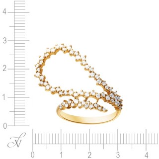 Кольцо с бриллиантами «Ажурный вальс» из золота 585 JVG (арт.R13780D_Y_YG)