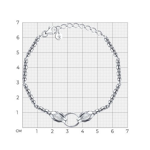 Браслет из серебра с фианитами (Арт.95050064)