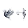 Серьги из серебра с фианитами (Арт.94026447)
