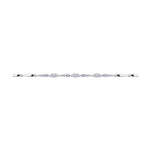 Браслет из серебра с фианитами (Арт.94-150-00875-1)