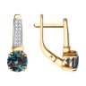 Серьги из золота с бриллиантами и александритами (Арт.51-220-02350-1)