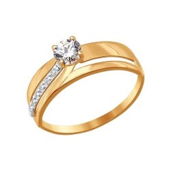 Кольцо из золота с фианитами (Арт.016876)