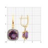 Серьги золотые пробы 585 с аметистом (Арт.51-321-02449-2)
