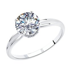 Кольцо из серебра с фианитами (Арт.94012940)