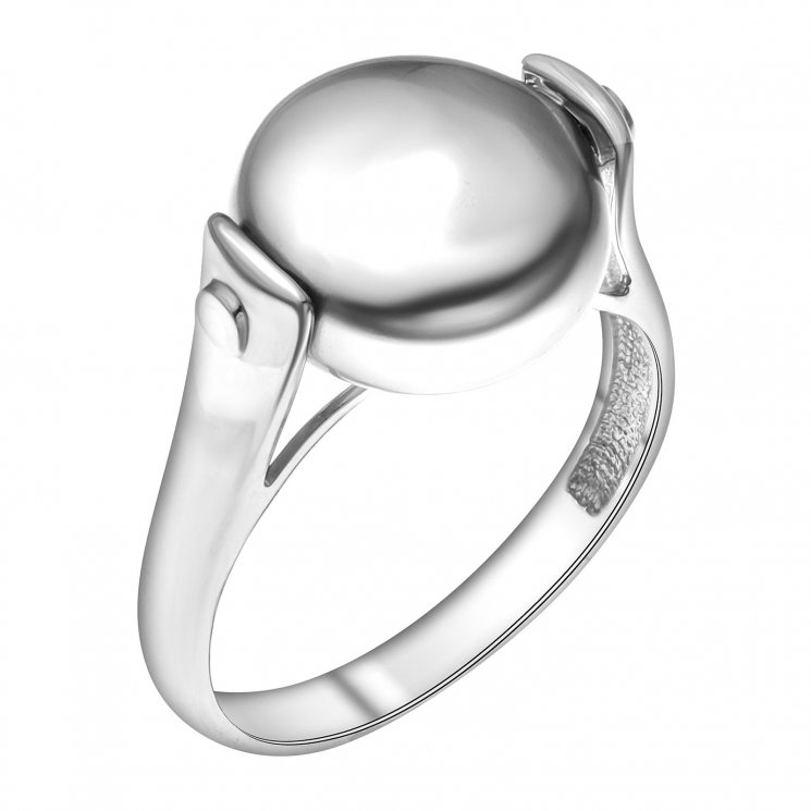 Кольцо из серебра с жемчугом синт. MASKOM 1000-0461-PL