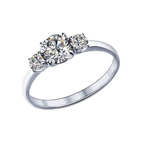 Кольцо из серебра с фианитами (Арт.94013546)