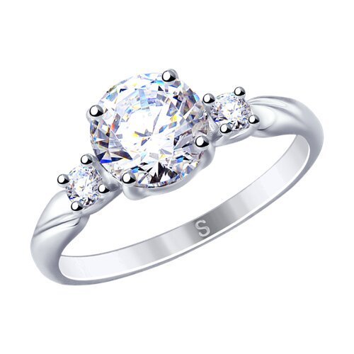 Кольцо из серебра с фианитами (Арт.94013666)