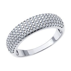 Кольцо из серебра с фианитами (Арт.94013776)