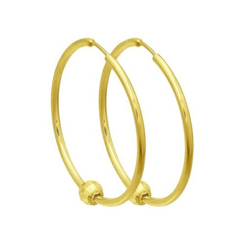 Серьги из золота без вставок «Лаконичный круг» SOKOLOV (арт.53-124-01360-1)