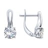 Серьги из серебра с фианитами (Арт.94023247)