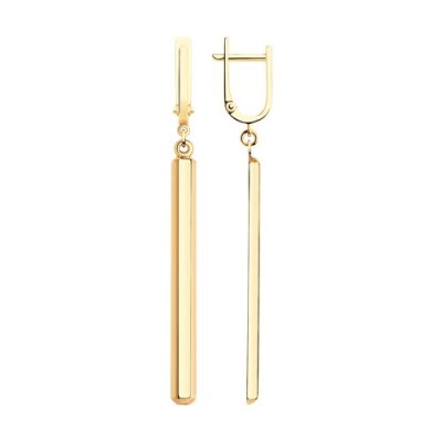 Серьги из золота без вставок «Линия Элегантности» Соколов (арт.027591)