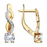 Серьги из золота с фианитами (Арт.029828)