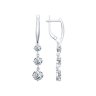 Серьги из серебра с фианитами (Арт.94025230)