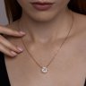 Колье золотое пробы 585 с горным хрусталем (Арт.77-00018)