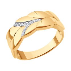 Кольцо из золота с фианитами (Арт.019436)