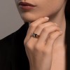 Кольцо из золота с фианитами «Золотое Плетение» Соколов (арт.019436)
