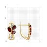 Серьги золотые пробы 585 с гранатом (Арт.72-00096)