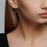 Серьги золотые пробы 585 с миксом камней (Арт.72-00324)