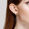 Серьги золотые пробы 585 с миксом камней (Арт.725338)