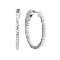 Серьги из серебра с фианитом (Арт.cz-e04449-x-w-x-x-w)
