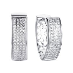 Серьги из серебра с фианитом (Арт.mp-e00042-x-w-x-x-w)