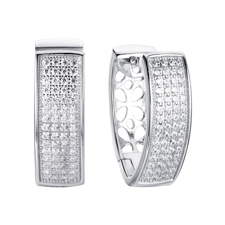 Серьги из серебра с фианитом (Арт.mp-e00042-x-w-x-x-w)