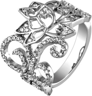 Кольцо серебряное с кубическим цирконием «Floral Charm» Georges Legros (арт.AL2604SSI)