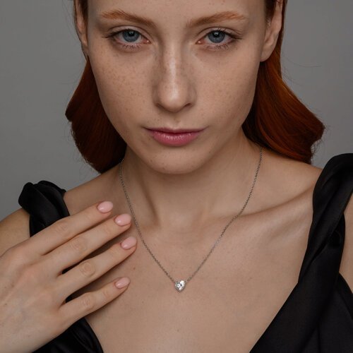 Колье из серебра с фианитом (Арт.94070215)