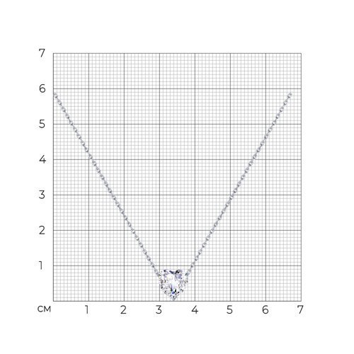 Колье из серебра с фианитом (Арт.94070215)