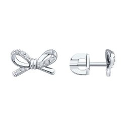 Серьги из белого золота с бриллиантами (Арт.1022181-3)